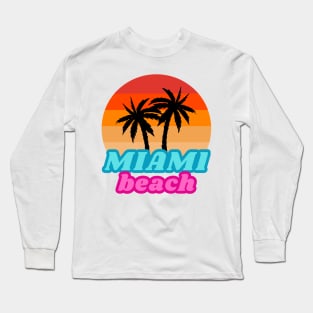 Vintage Miami beach Long Sleeve T-Shirt